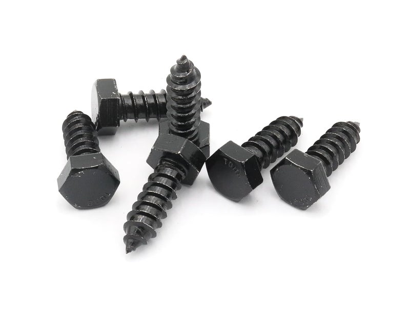 LBY 10pcs 1/2" x 1-1/2" Lag Screws, Hex Head Lag Screws Bolts, Wood Screws, 304 Stainless Steel, (Black) - Image 4